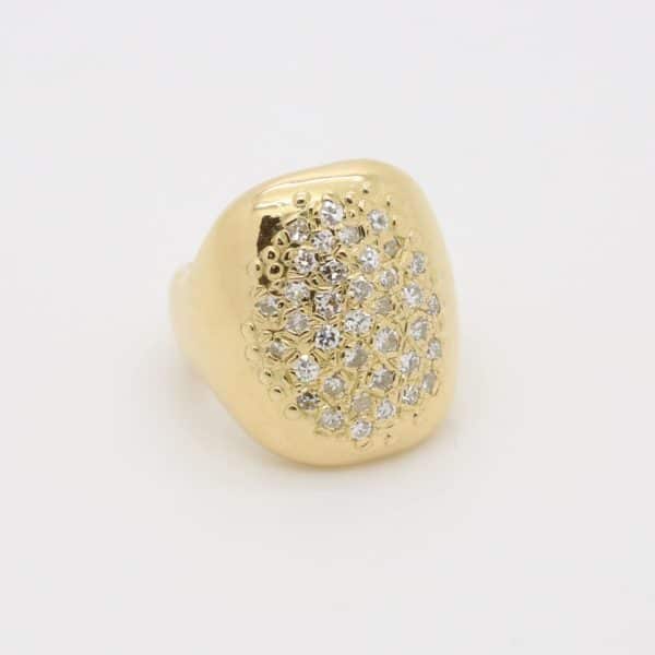 Hand carved from wax & cast in 18ct gold ring