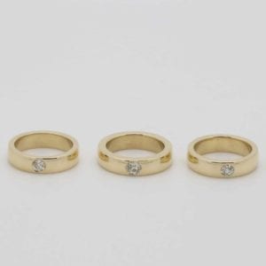 3 Gold Rings – Incorporated from clients Gold Ring
