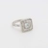 Bespoke white gold diamond halo ring