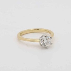 Bespoke Ladies 18ct Gold Solitaire Diamond Ring