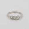 Ladies 18ct white gold three stone diamond engagement ring
