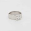 Ladies White Gold Princess Cut Solitaire Ring