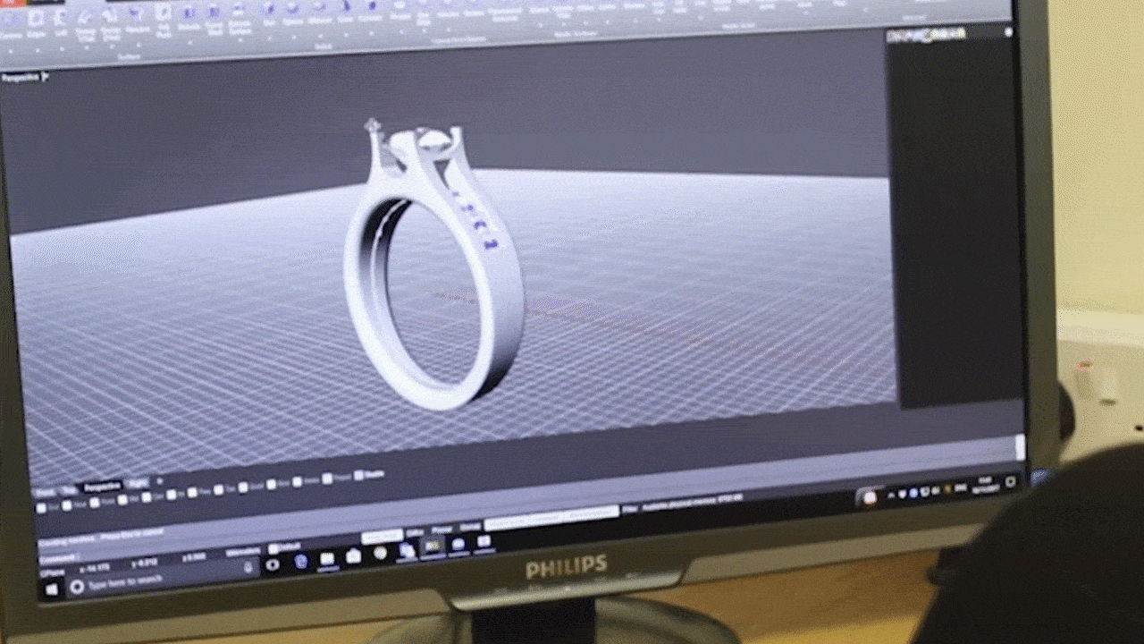 Bespoke Ring Design - Desktop CAD image