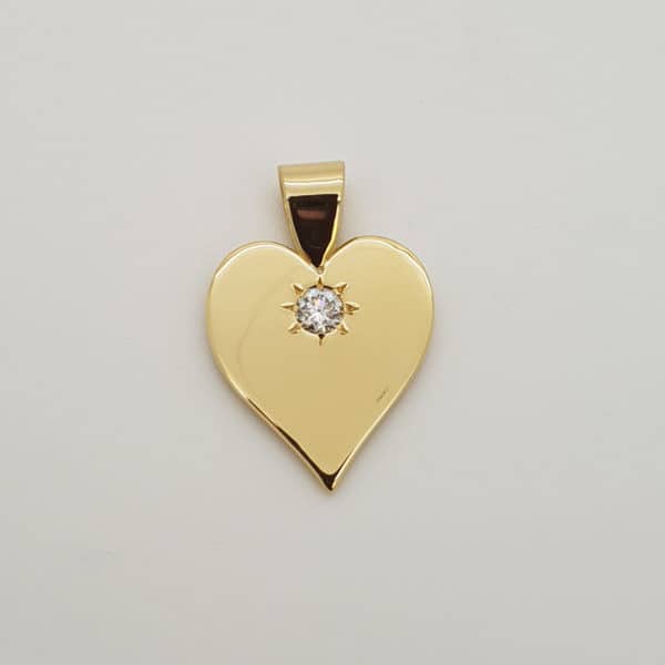 heart and set with a diamond pendant - remodel