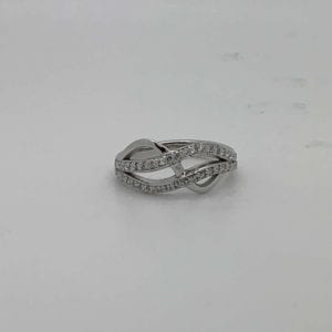 Bespoke Ladies Diamond Crossover Ring