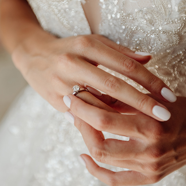 Wedding Ring with Diamond.